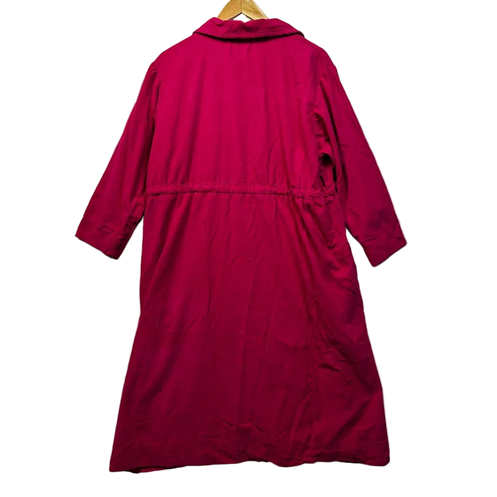 Keshet Pink Cotton Shirt Dress - Size M/L