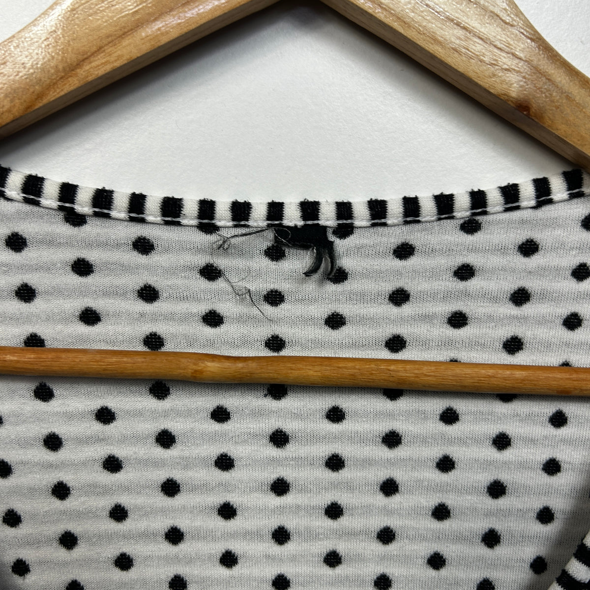 Taking Shape Black and White Cotton Top - Size 16/18