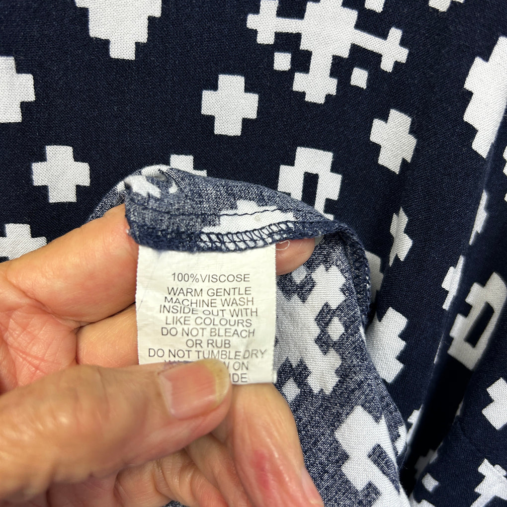 Regatta Black and White Print Top - Size 16