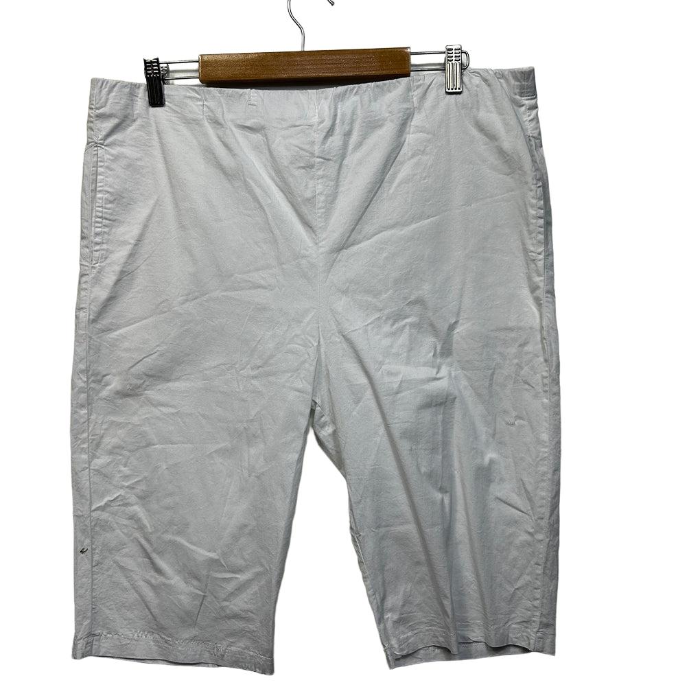 Orientique White Cotton Shorts - Size 18