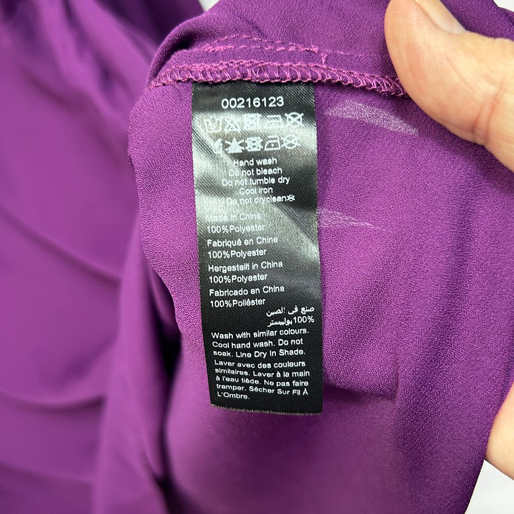 City Chic Purple Long Sleeve Top - Size 16/S