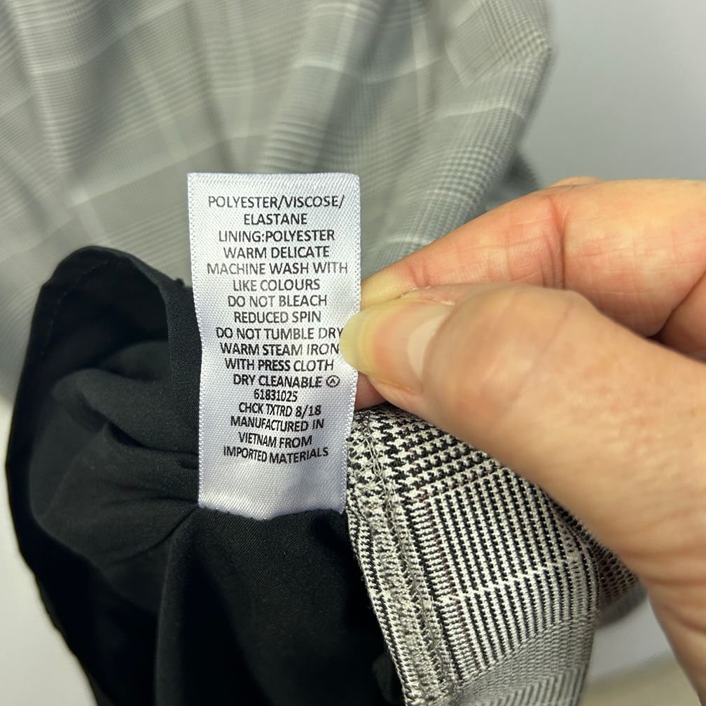 Preview Grey Plus Size Check Dress - Size 20