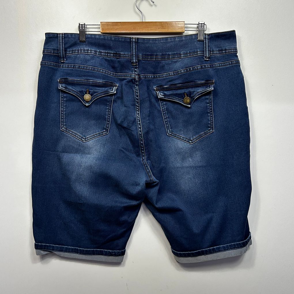 City Chic Blue Denim High Rise Shorts - Size 20