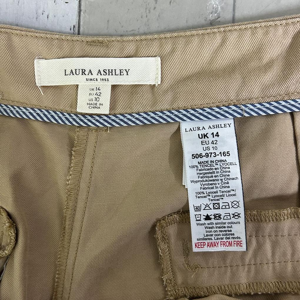 Laura Ashley Tan Wide Leg Pants - Size 14