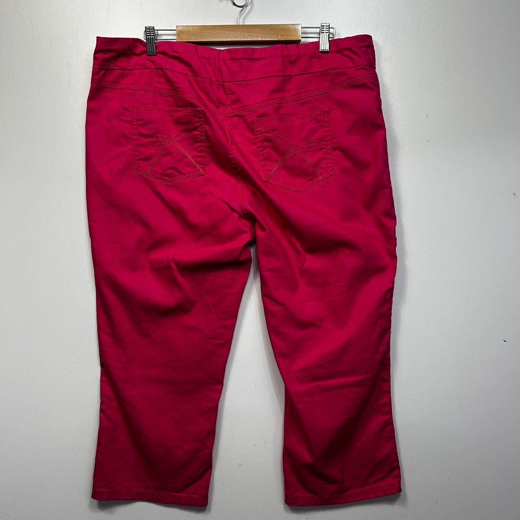 Millers Pink Cotton Cropped Pants - Size 18