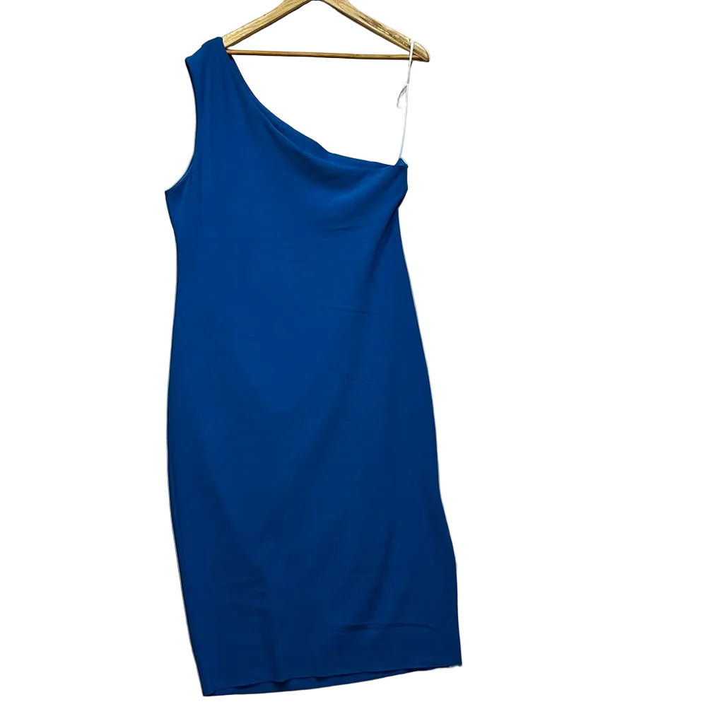 White Closet Blue One Shoulder Dress - Size 20