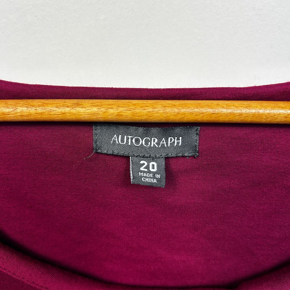 Autograph Burgundy Plus Size Top - Size 20