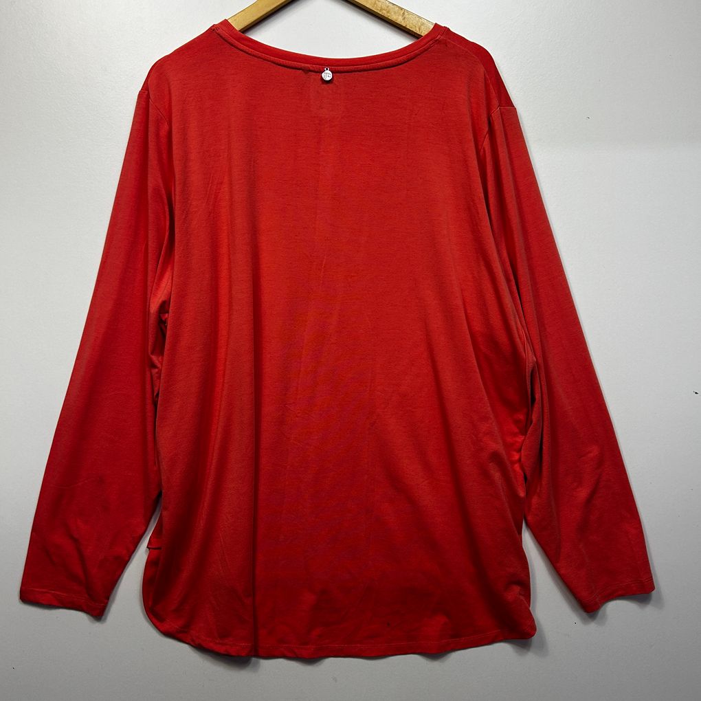 Michelle Bridges Red Long Sleeve Activewear Top - Size 22