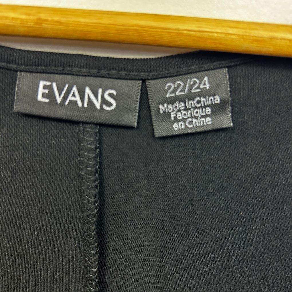 Evans Black Casual Dress - Size 22/24