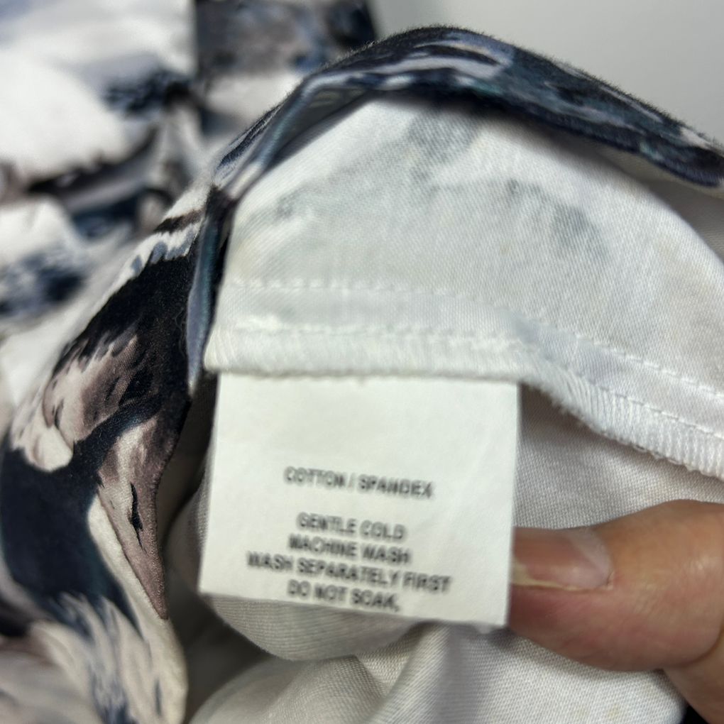 Philosophy Grey Floral Pencil Cotton Dress - Size 16