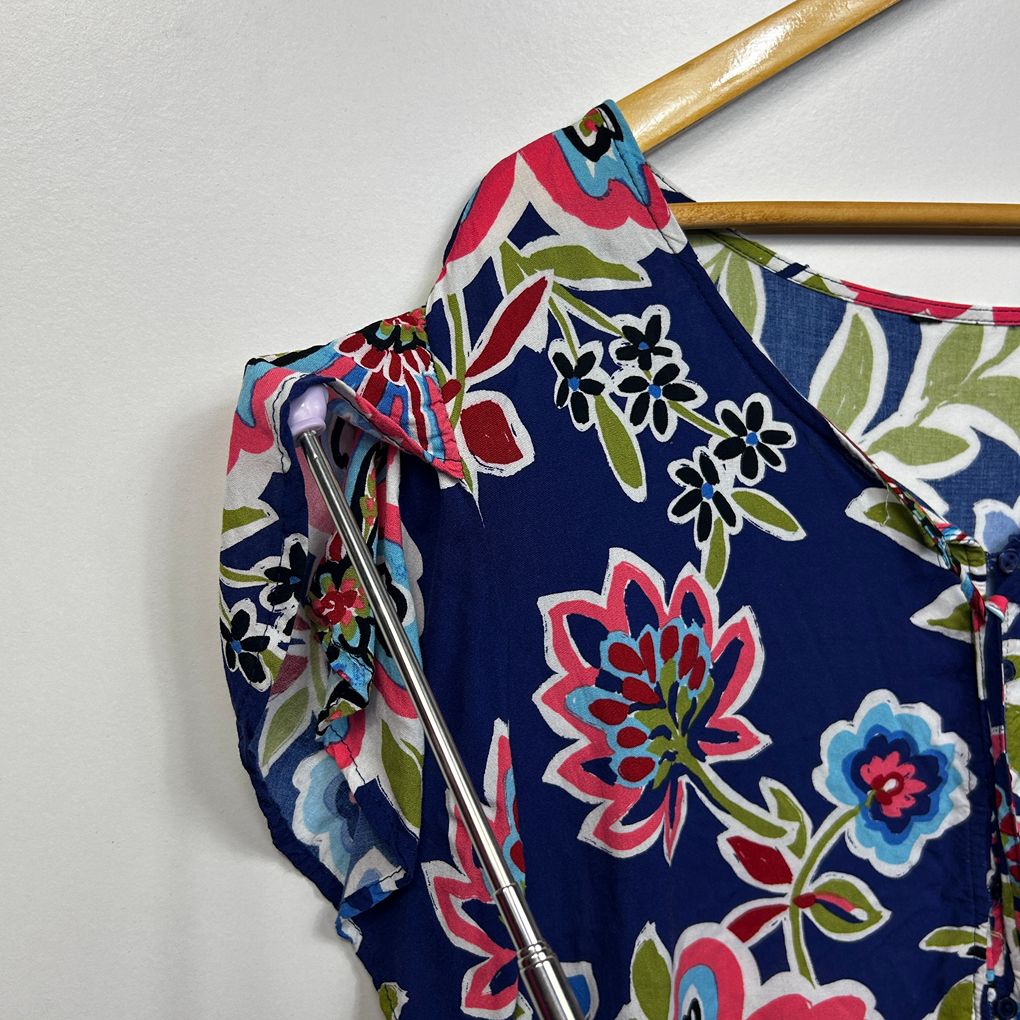 Navy Floral Top - Size 20/22