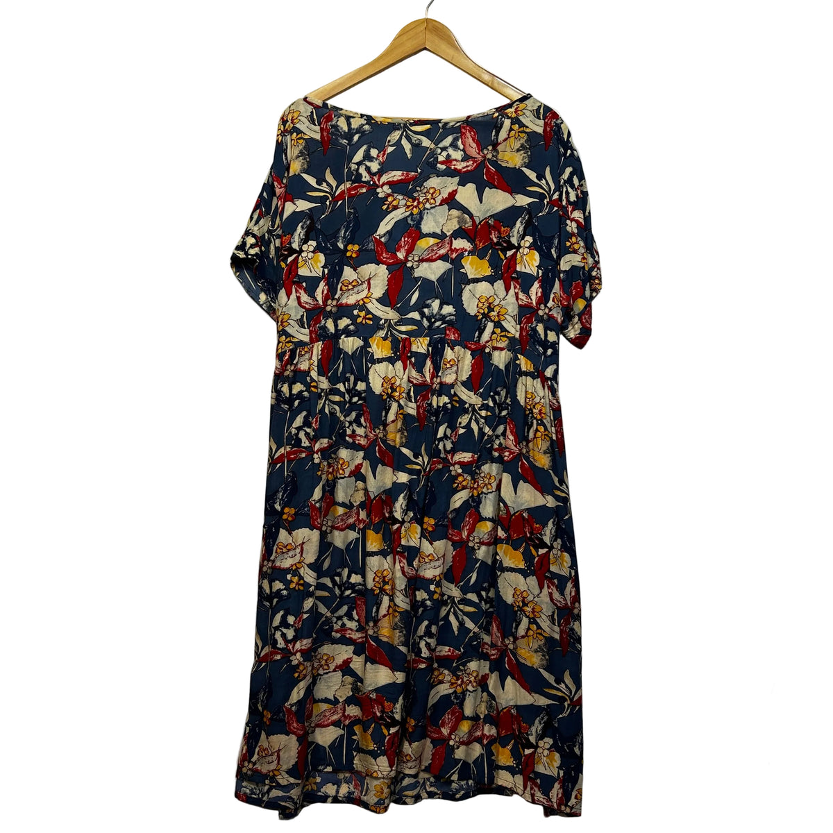Sapling Textiles Navy Floral Dress - Size 16