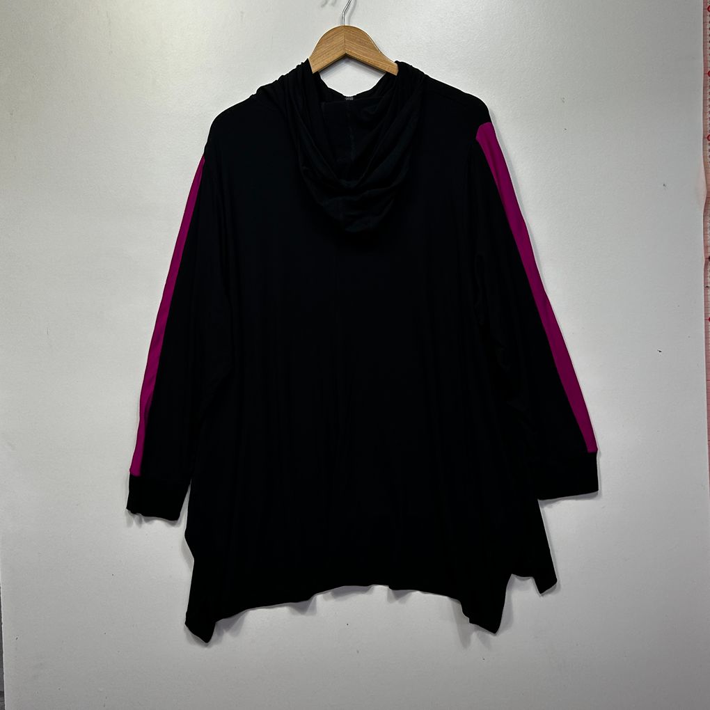 Taking Shape Black Hooded Long Sleeve Top - Size 22/XL