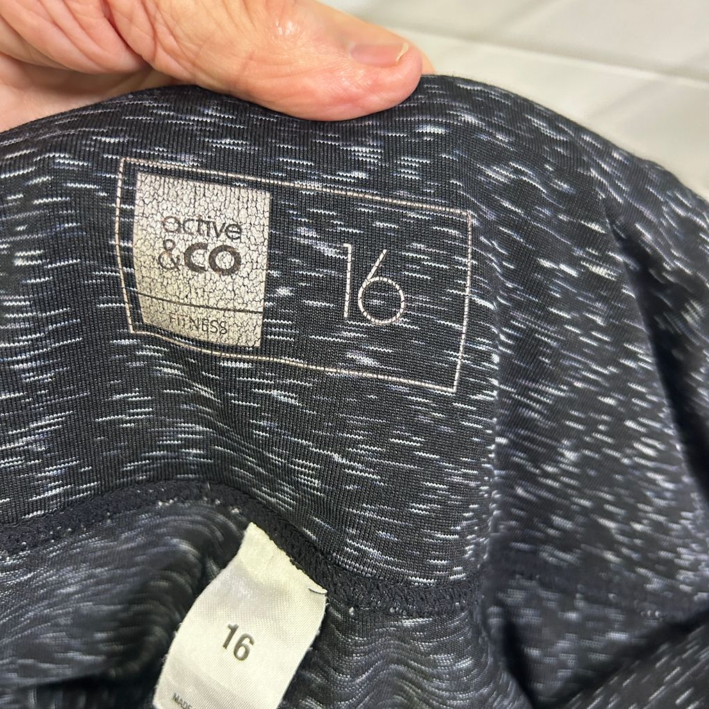 Active & Co Grey Marle Leggings - Size 16