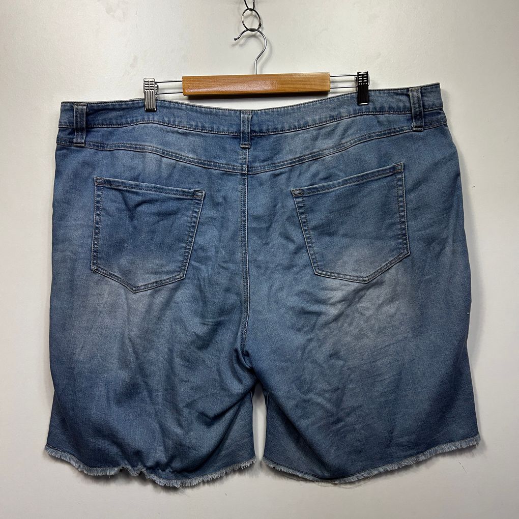 Alexia Blue Plus Size Denim Shorts - Size 24