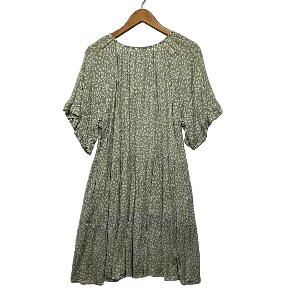 Ebby and I Sage Green Print Dress - Size M/L