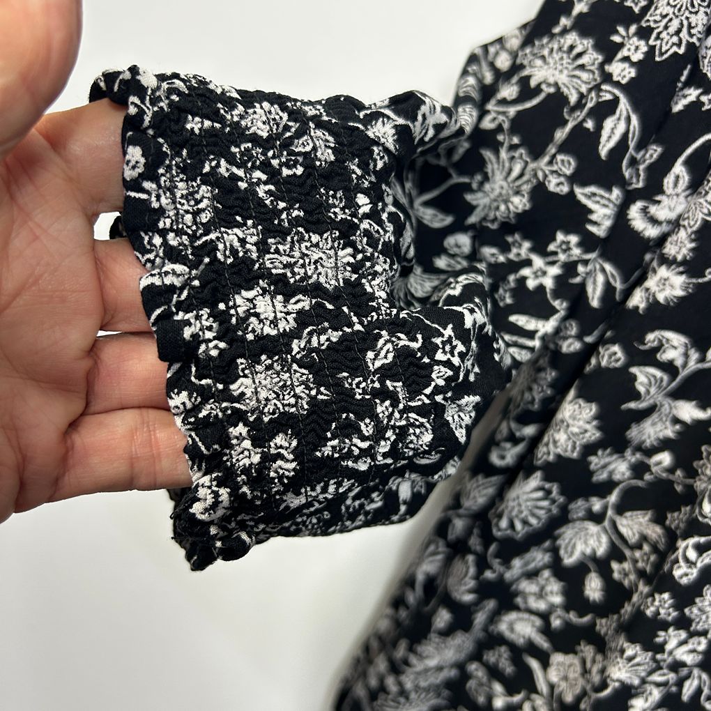 Autograph Black Floral Top - Size 22