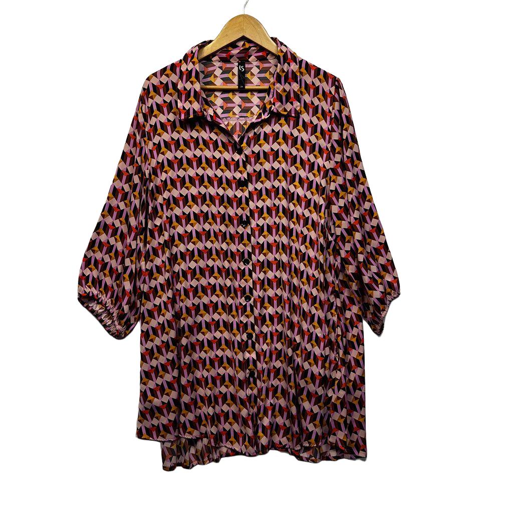 Taking Shape Geometric Print Shirt - Size 20
