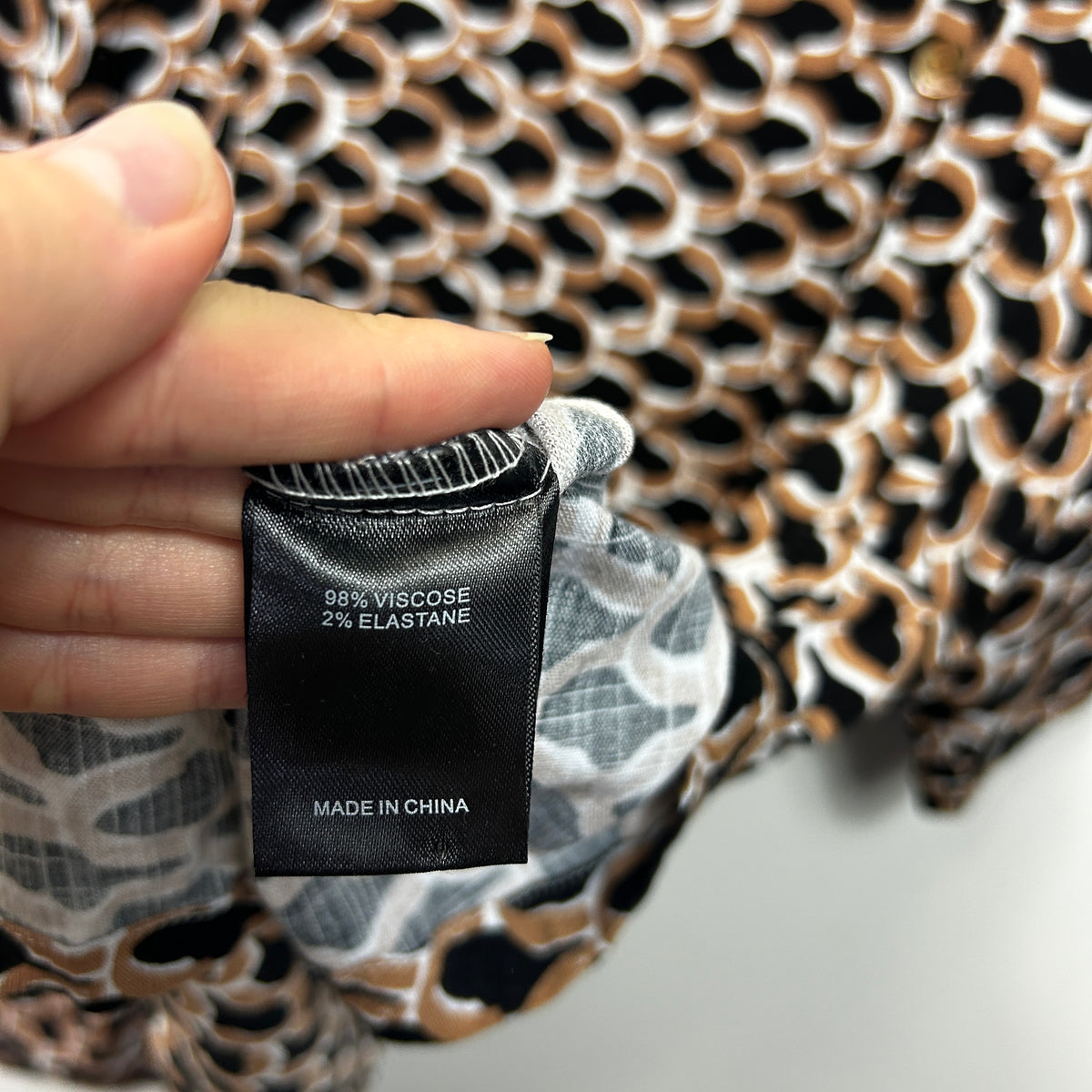 Taking Shape Brown Print Plus Size Top - Size 24