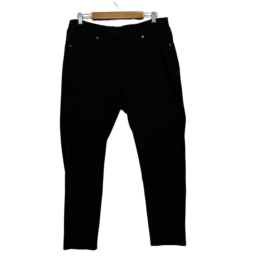 Virtuelle Black Cotton Pants - Size 18