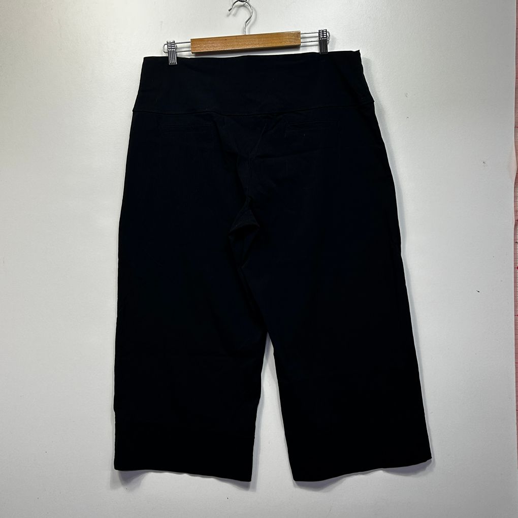 Philosophy Black Cropped Pants - Size 18