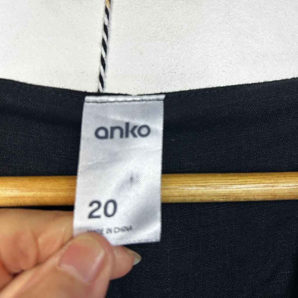 Anko Black Plus Size Linen Jumpsuit - Size 20