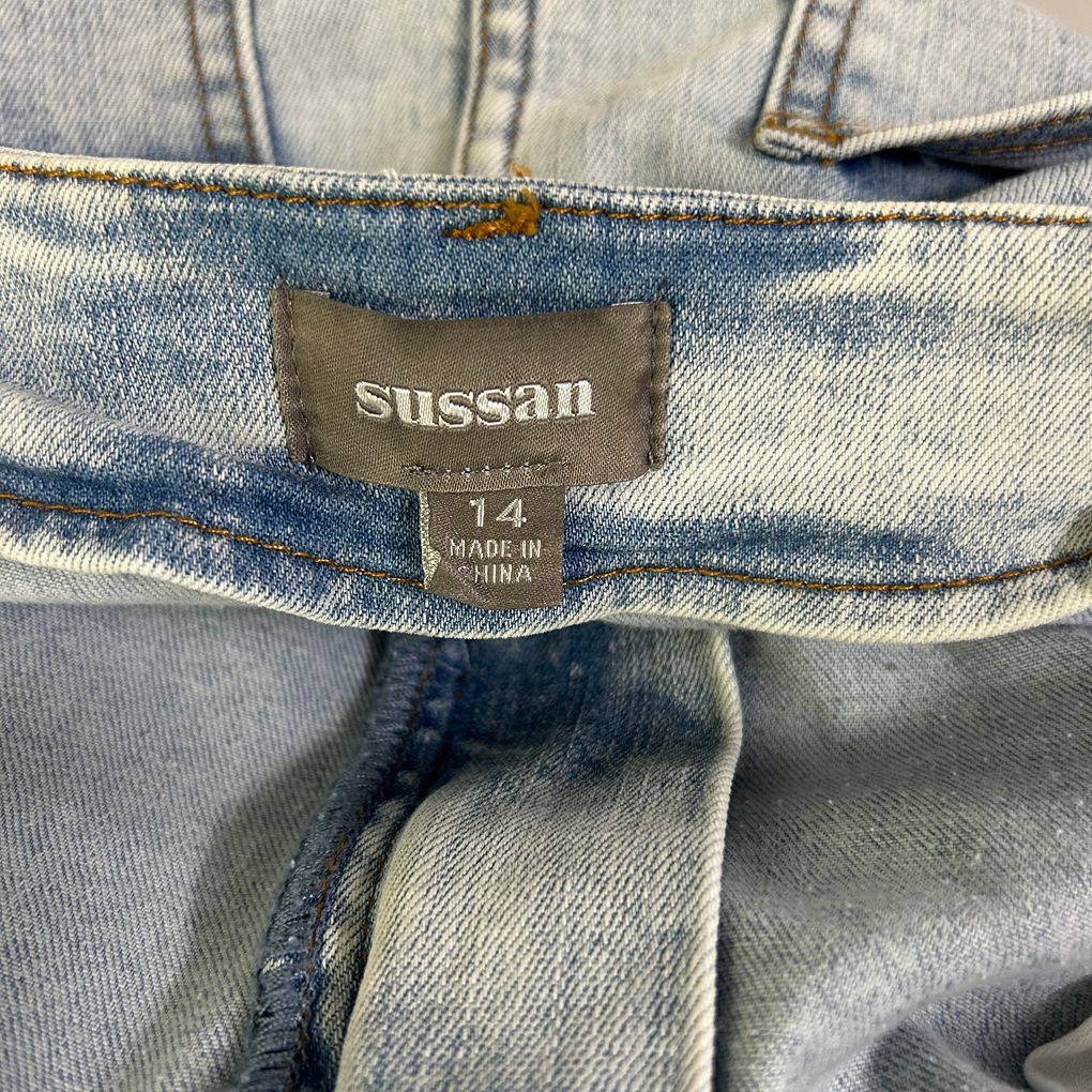 Sussan Blue Denim Midi Skirt - Size 14