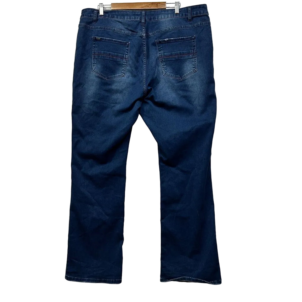 City Chic Blue Harley Mid Rise Bootleg Jeans - Size 20R