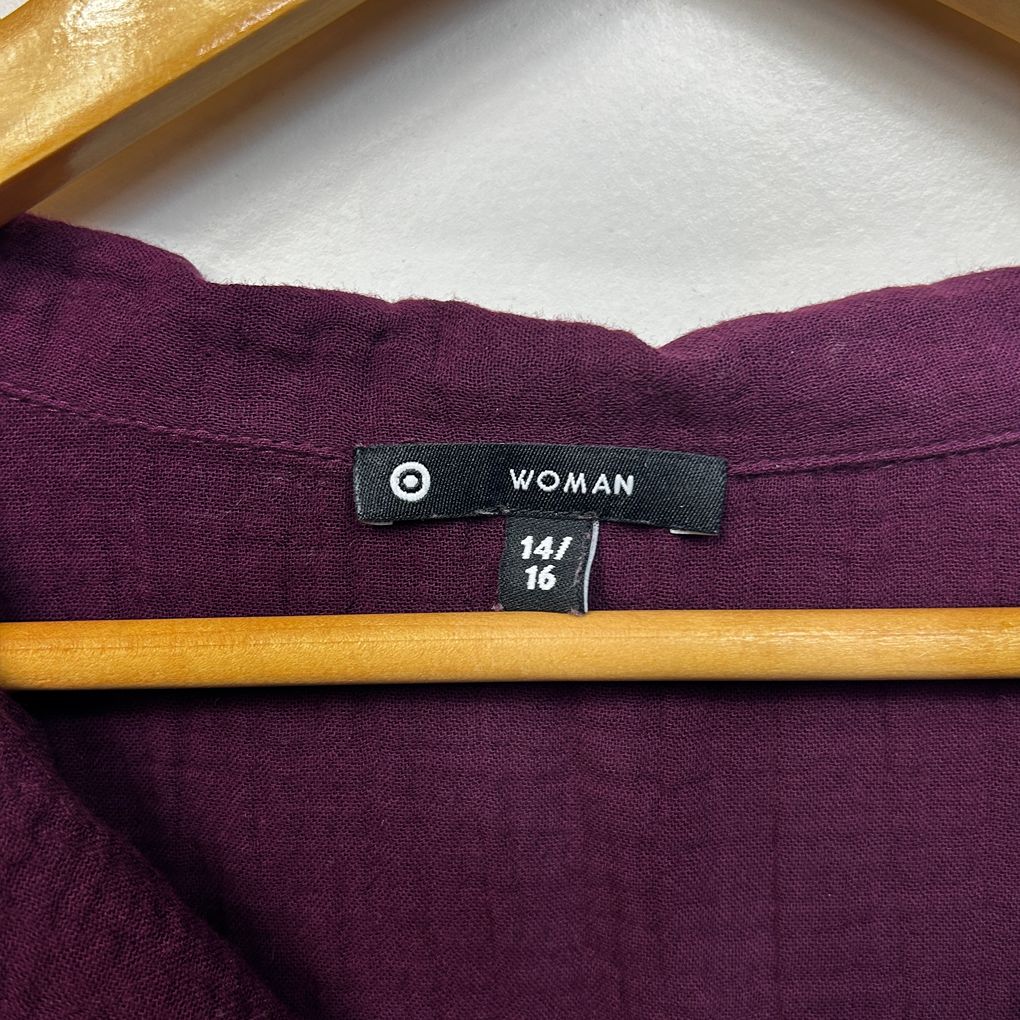Target Purple Cotton Shirt - Size 14/16