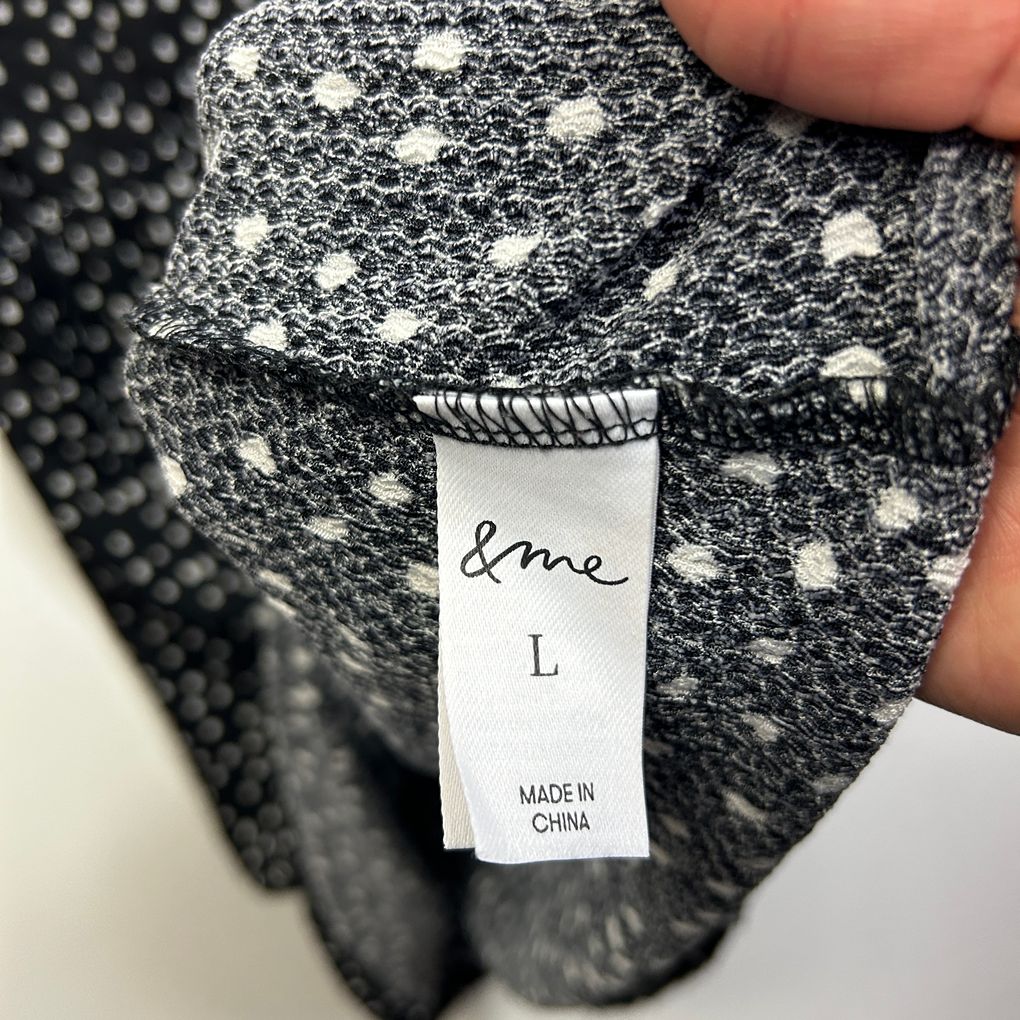 & me Black Polka Dot Dress - Size L