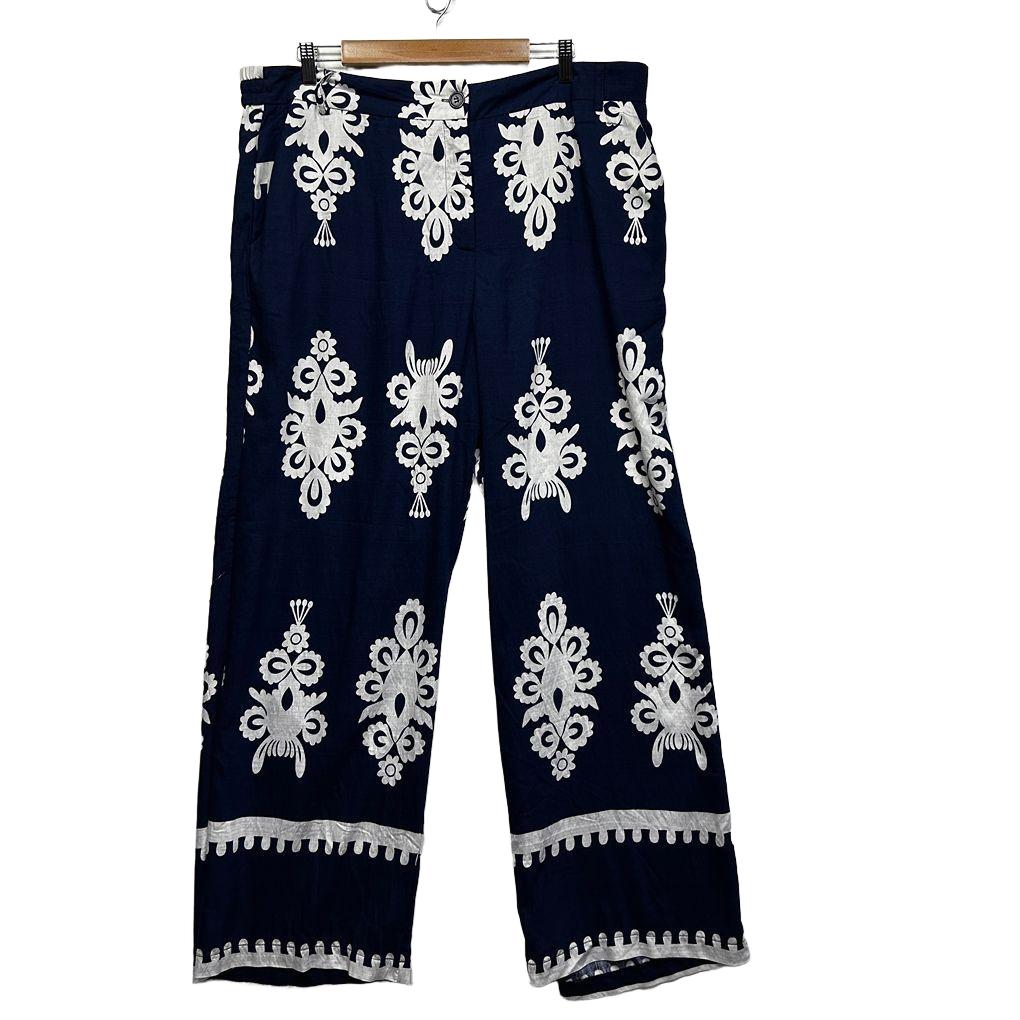 Always Alice Navy and White Pants - Size 22