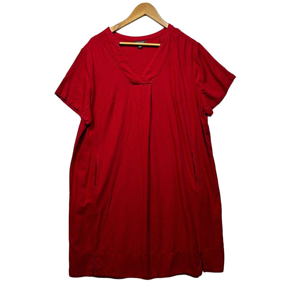 Autograph Red Linen Dress - Size 20