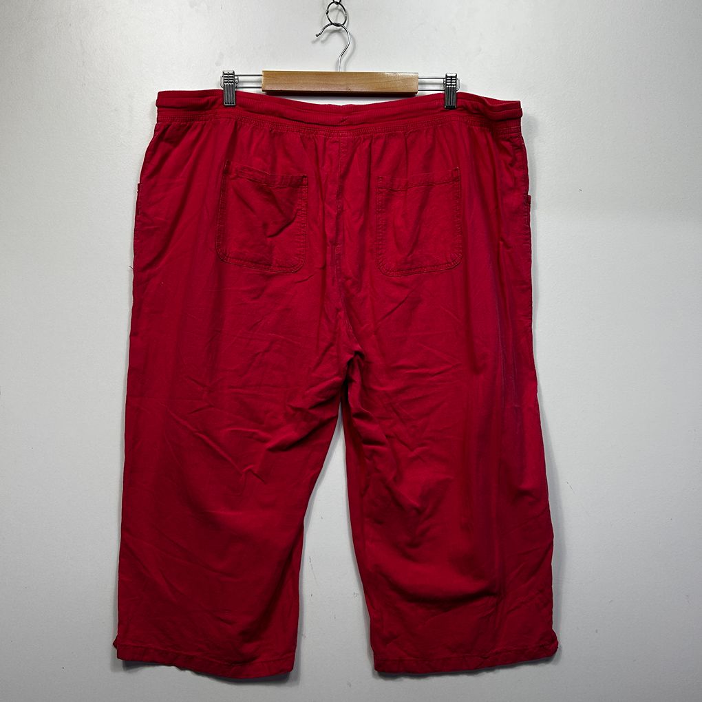 Millers Red Plus Size Cotton Cropped Pants - Size 22
