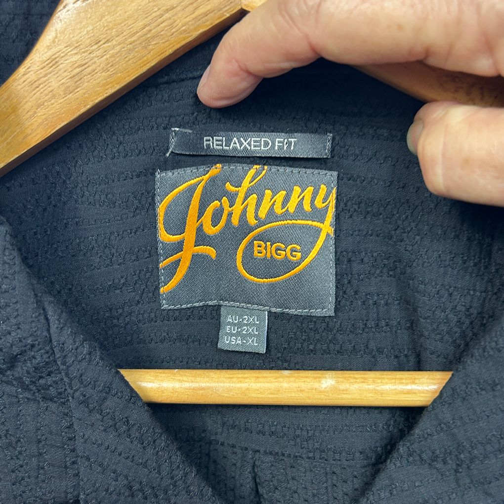 Johnny Bigg Black Cotton Shirt - Size 2XL