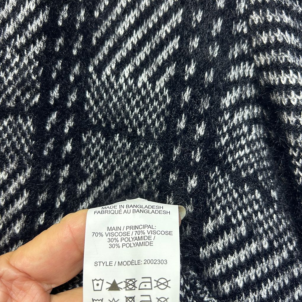 Millers Black White Check Cardigan - Size XL