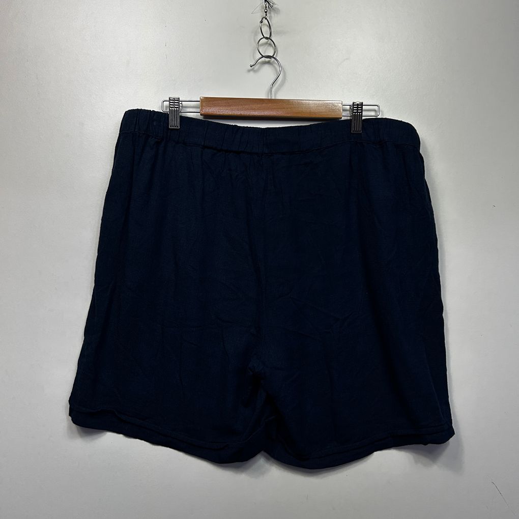 Target Curve Navy Plus Size Linen Shorts - Size 18
