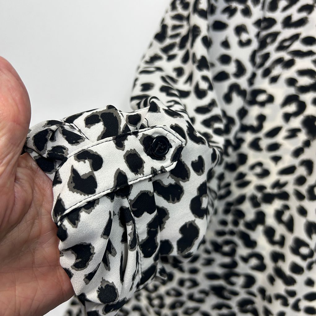 Autograph White Leopard Print Top - Size 18