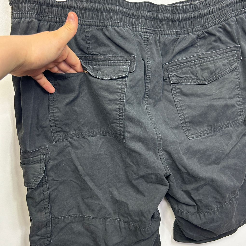 Mr Big Black Cotton Mens Cargo Shorts - Size 3XL
