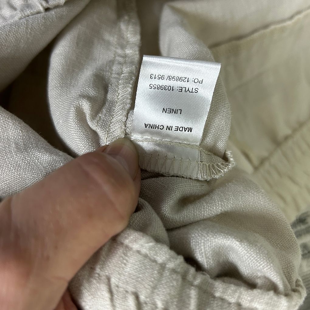 W.Lane Beige Linen Shorts - Size 18