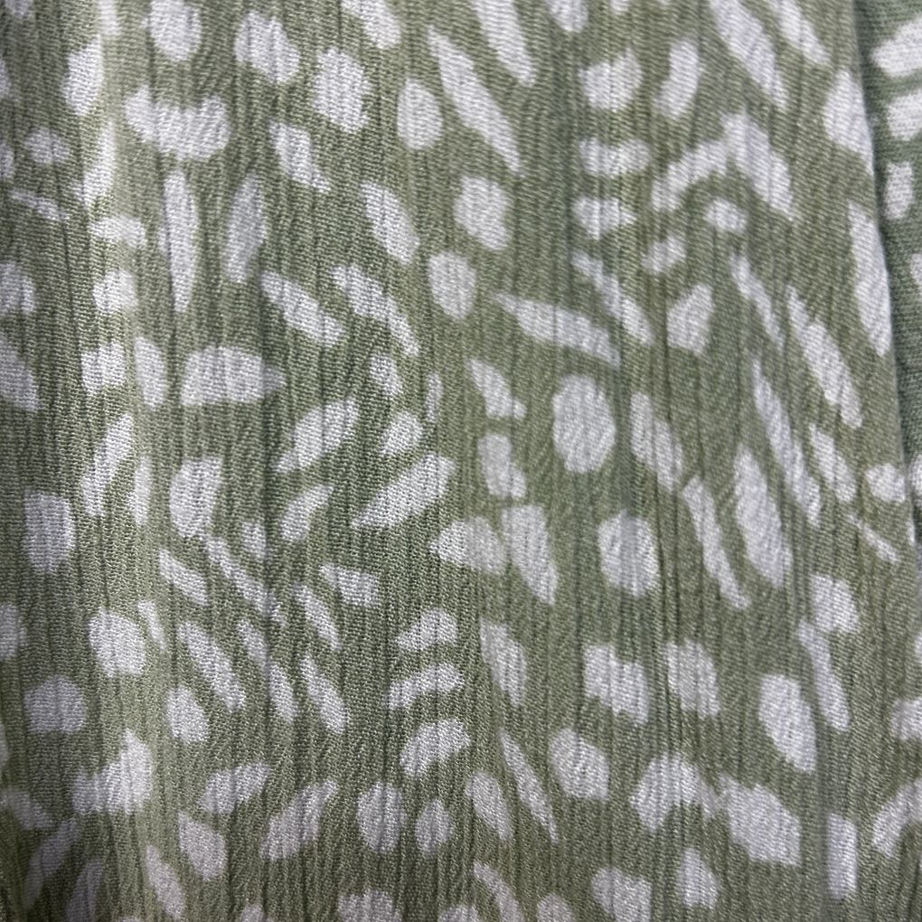 Ebby and I Sage Green Print Dress - Size M/L