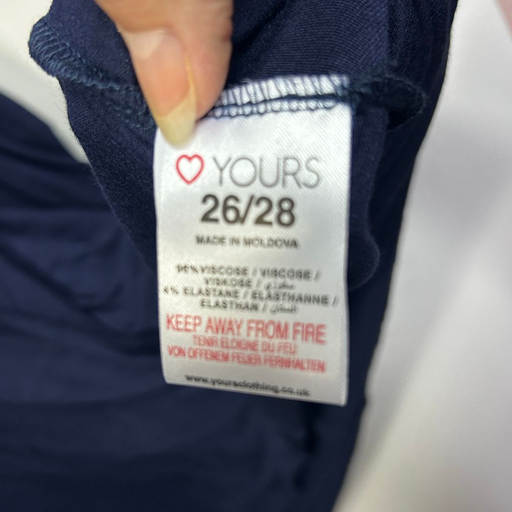 Yours Navy Plus Size Top - Size 26/28