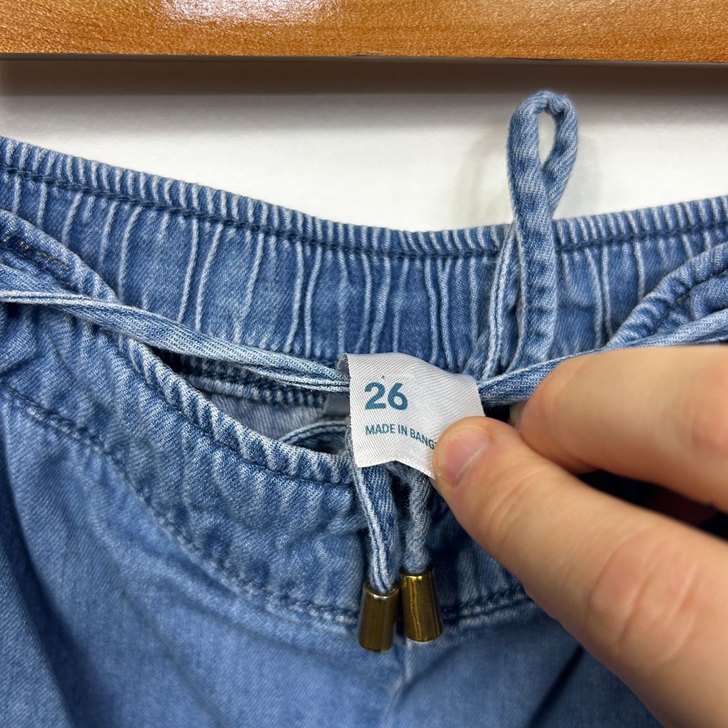 Anko Blue Plus Size Denim Cotton Shorts - Size 26