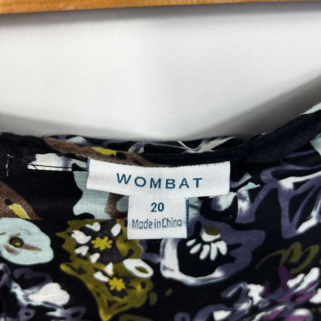 Wombat Black Plus Size Cotton Skirt - Size 20