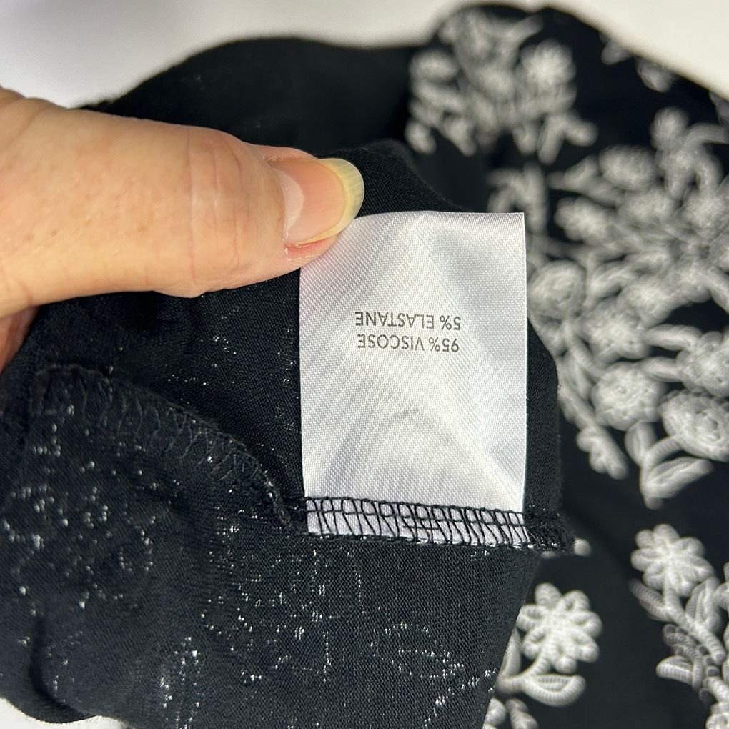 Millers Black Floral Top - Size 16