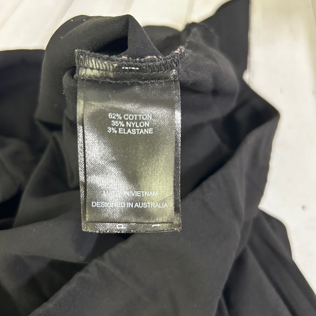 Taking Shape Black Cotton Pants - Size 22