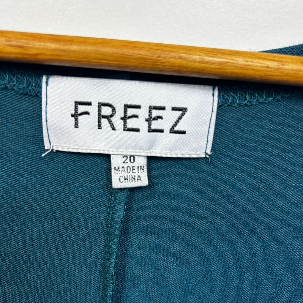 Freez Teal Cotton Shrug Top - Size 20