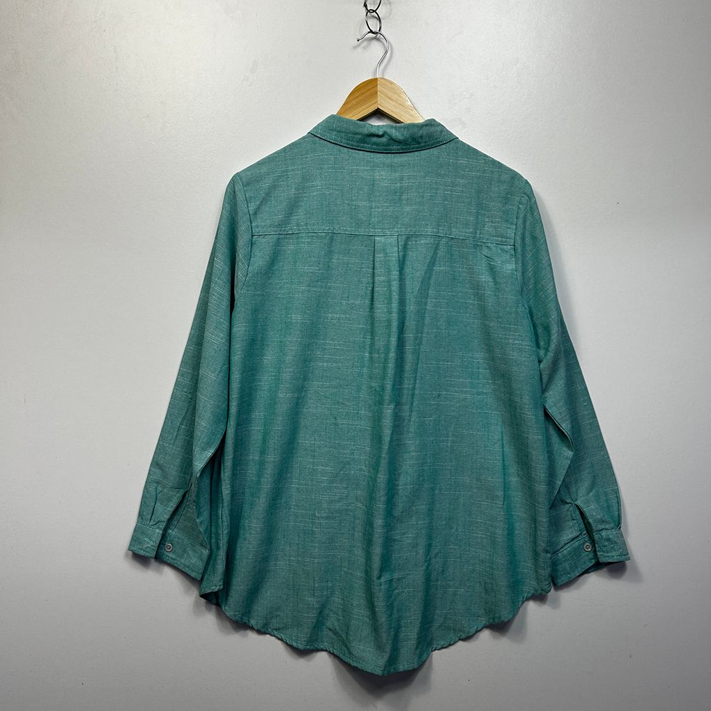 Millers Green Linen Shirt - Size 14