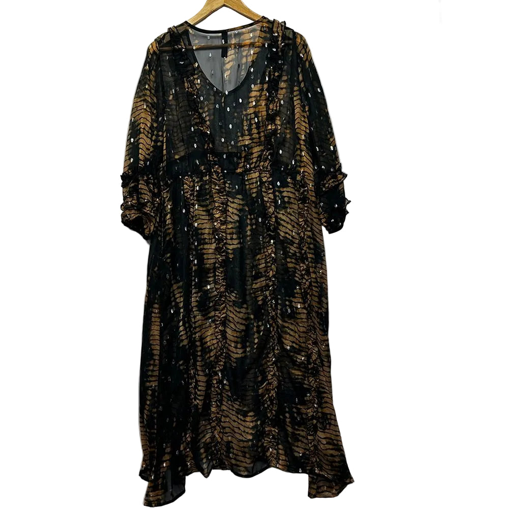 Taking Shape Black Tie Dye Maxi Dress - Size 16