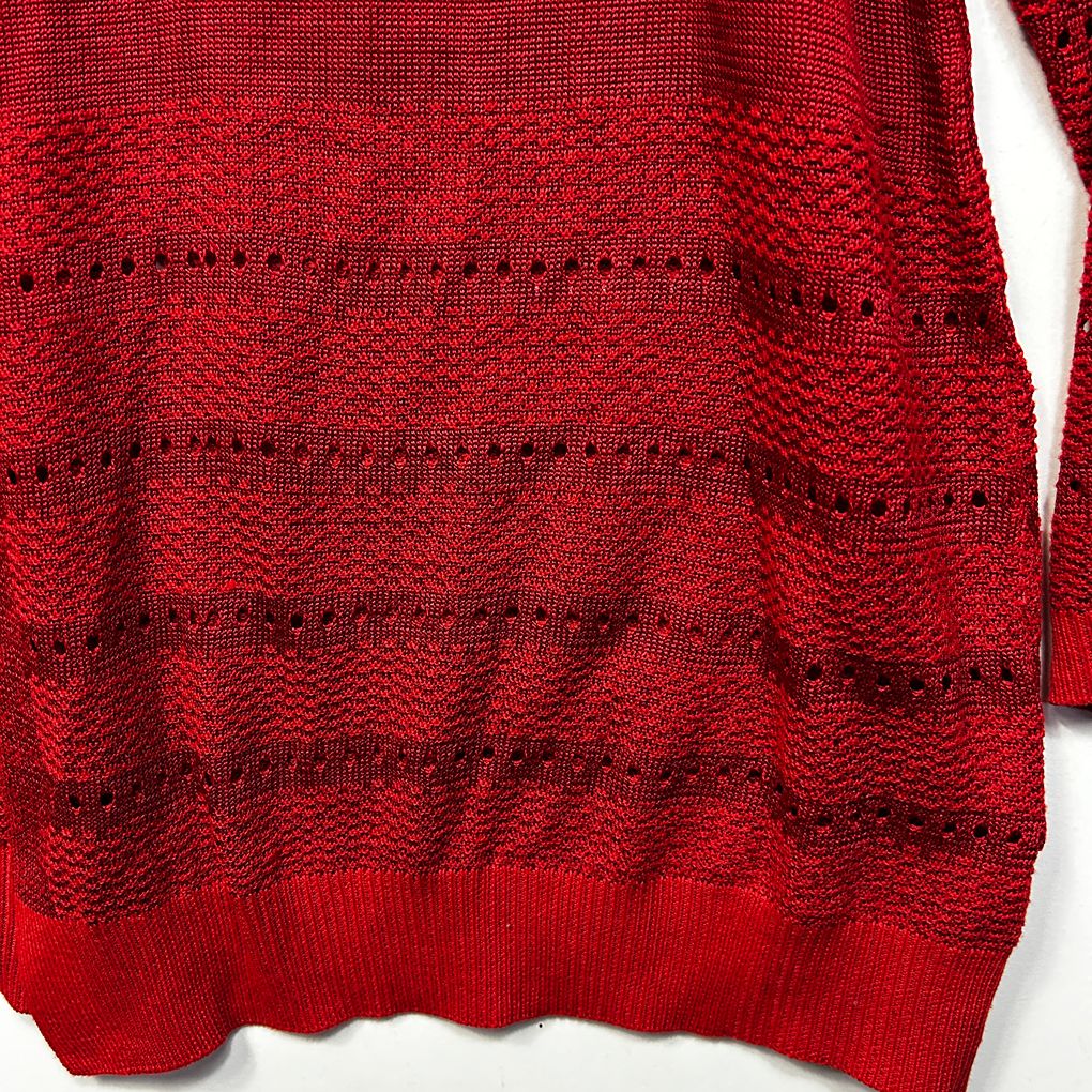 Rockmans Red Knit Cardigan - Size XL