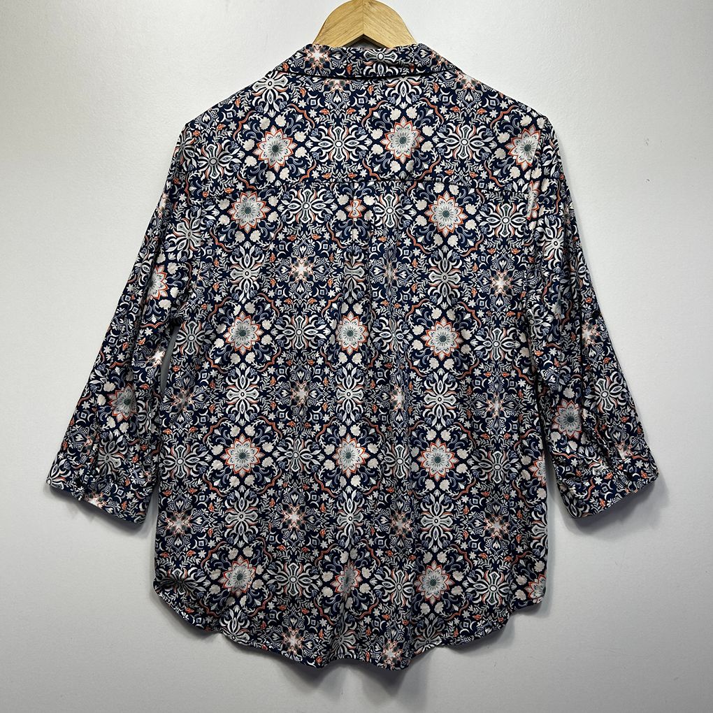 Katies Navy Cotton Top - Size 16